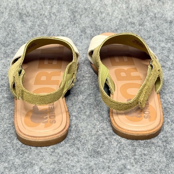 SOREL Ella II Slingback Sandal in Olive Shade Chalk- Sz 9.5 - Picture 3 of 8